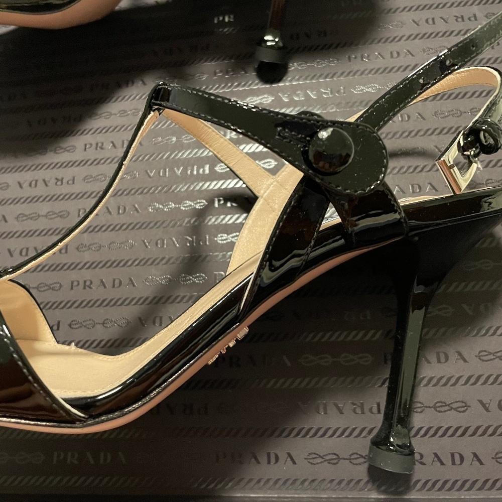 Prada open toe heals - pristine